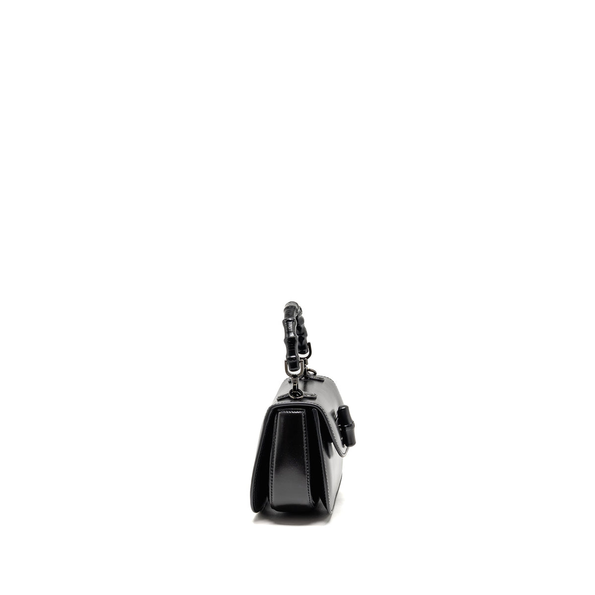 Gucci bamboo 1947 mini bag leather black with black hardware
