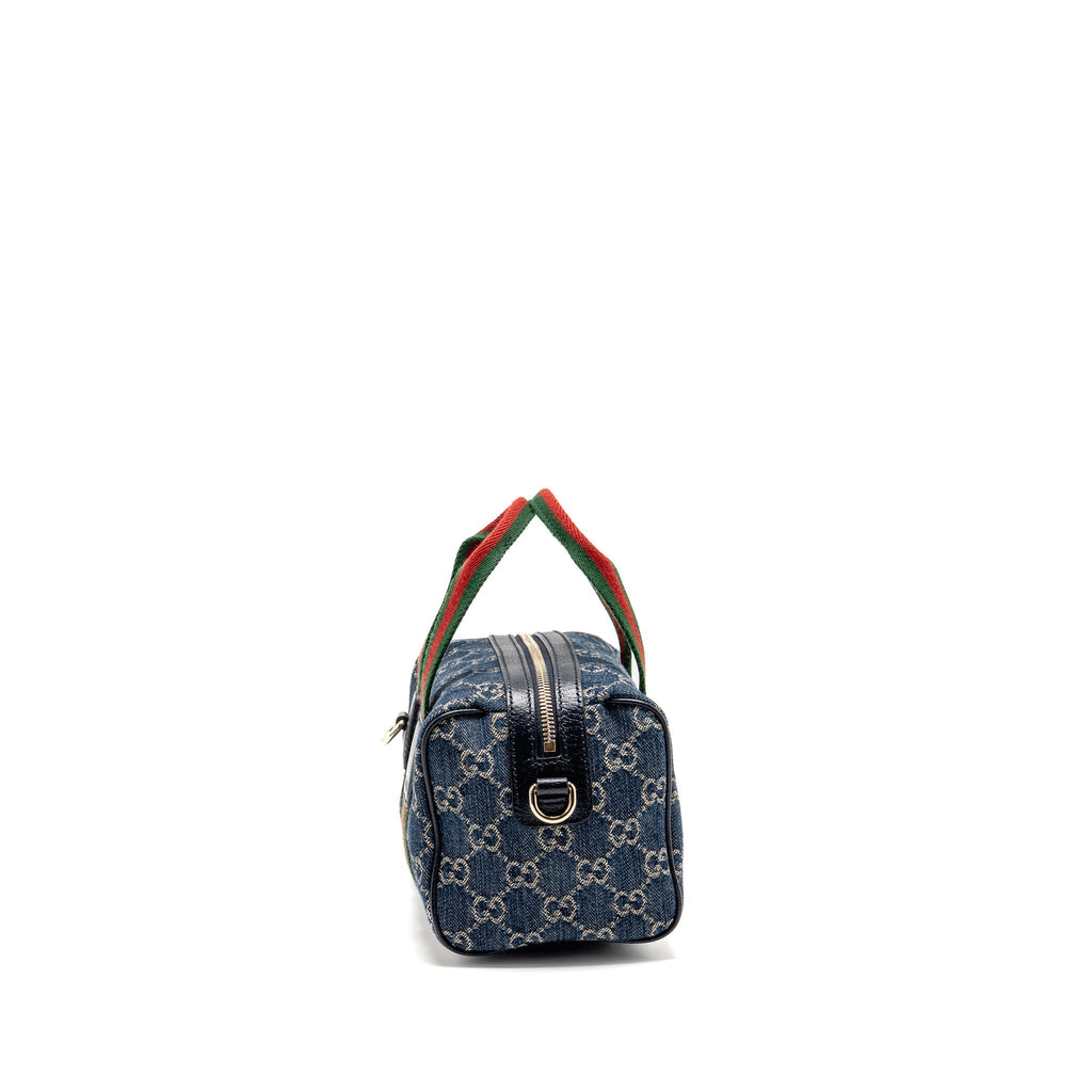 Gucci Mini GG Handbag Denim Blue/White LGHW