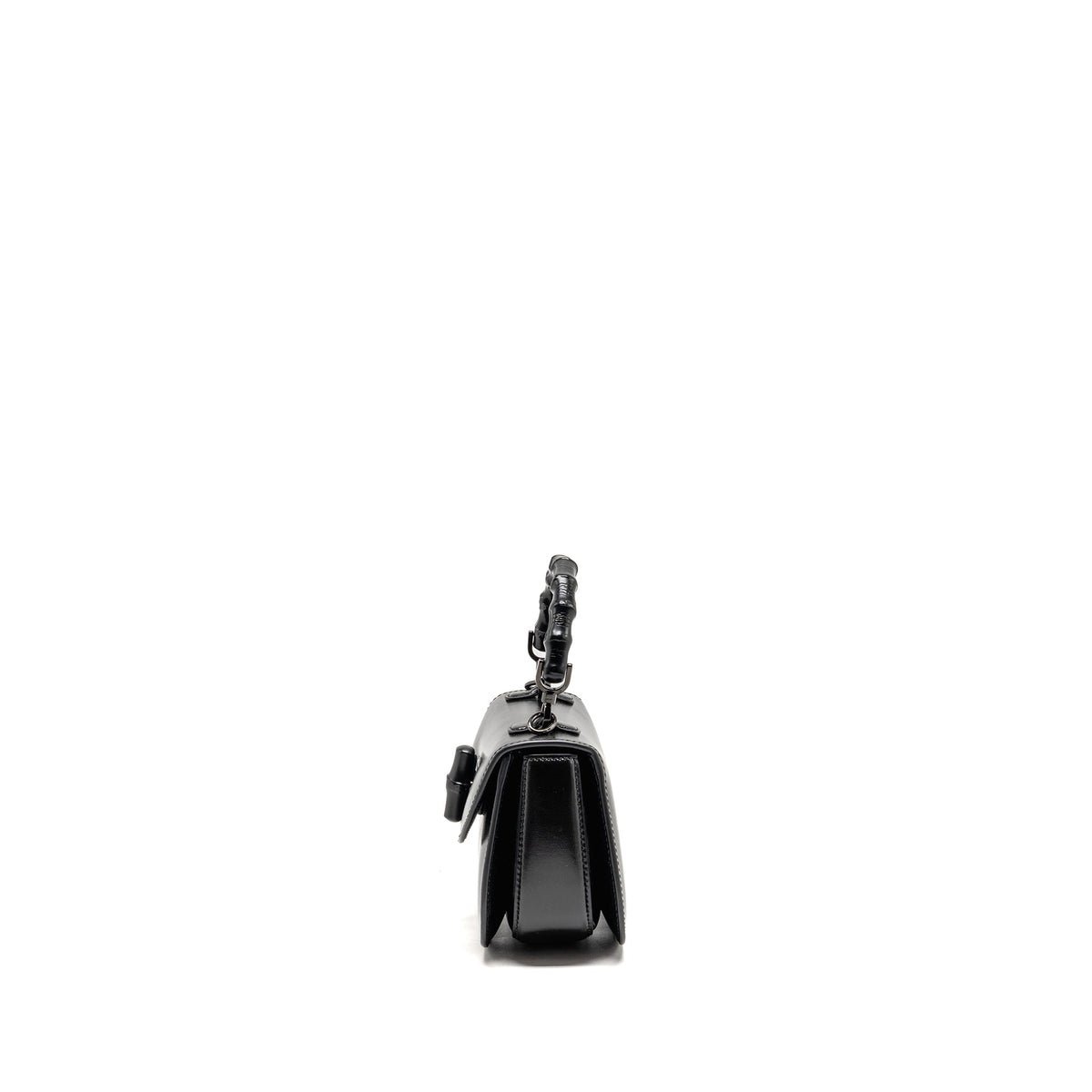 Gucci bamboo 1947 mini bag leather black with black hardware