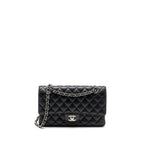 CHANEL MEDIUM CLASSIC DOUBLE FLAP BAG CAVIAR BLACK SHW
