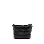 CHANEL SMALL GABRIELLE HOBO BAG AGED CALFSKIN BLACK MULTICOLOURED HARDWARE