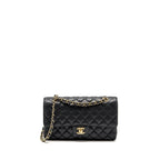 CHANEL MEDIUM CLASSIC DOUBLE FLAP BAG CAVIAR BLACK GHW