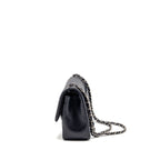 CHANEL JUMBO CLASSIC DOUBLE FLAP BAG CAVIAR DARK BLUE SHW