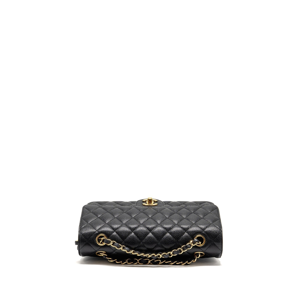 CHANEL MEDIUM CLASSIC DOUBLE FLAP BAG CAVIAR BLACK GHW