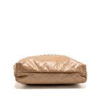CHANEL LARGE 22 BAG SHINY CALFSKIN DARK BEIGE SHW (MICROCHIP)
