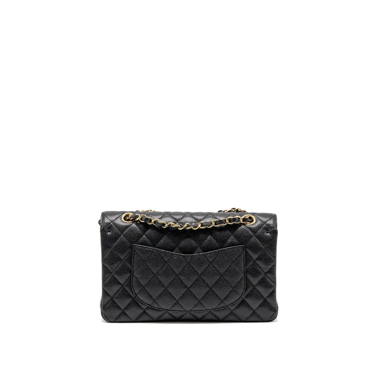 CHANEL MEDIUM CLASSIC DOUBLE FLAP BAG CAVIAR BLACK GHW