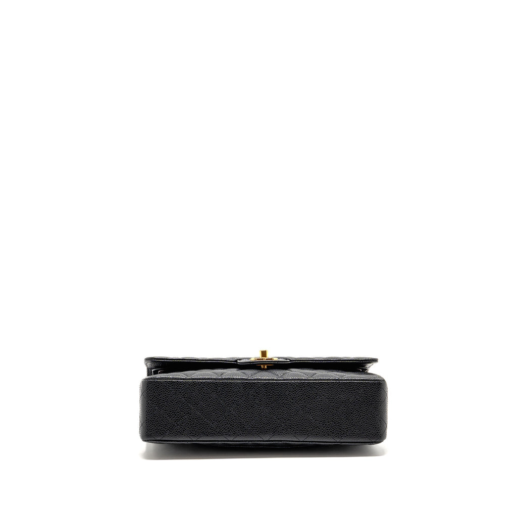 CHANEL MEDIUM CLASSIC DOUBLE FLAP BAG CAVIAR BLACK GHW