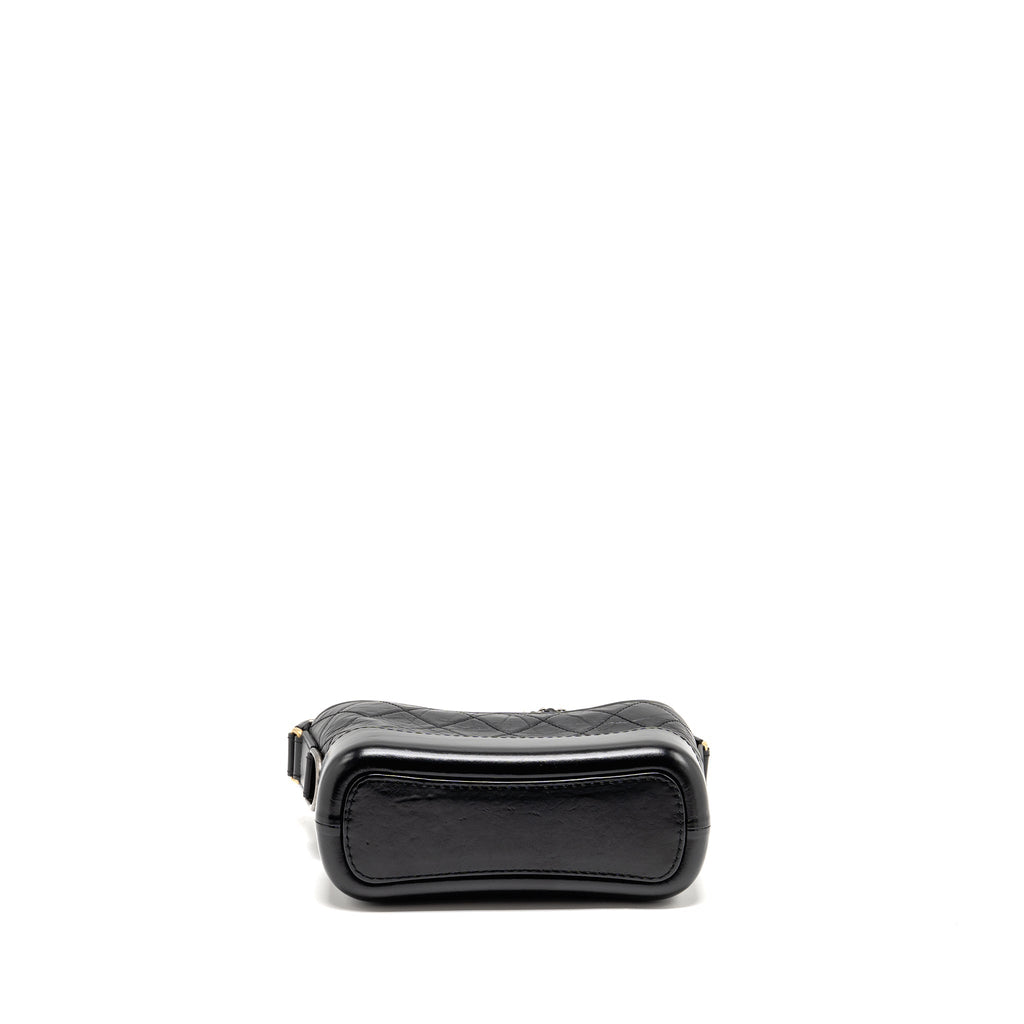 CHANEL SMALL GABRIELLE HOBO BAG CALFSKIN BLACK MULTICOLOR HARDWARE