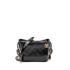 CHANEL SMALL GABRIELLE HOBO BAG CALFSKIN BLACK MULTICOLOR HARDWARE