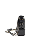 CHANEL LARGE GABRIELLE HOBO BAG CALFSKIN / PATENT BLACK MULTICOLOR HARDWARE