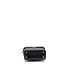 CHANEL FLAP VANITY WITH CHAIN LAMBSKIN BLACK LGWH (MICROCHIP)