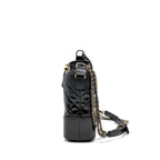 CHANEL LARGE GABRIELLE HOBO BAG CALFSKIN / PATENT BLACK MULTICOLOR HARDWARE