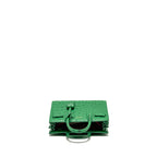 Saint Laurent/YSL Nano Sac de Jour Tote Ostrich Green GHW