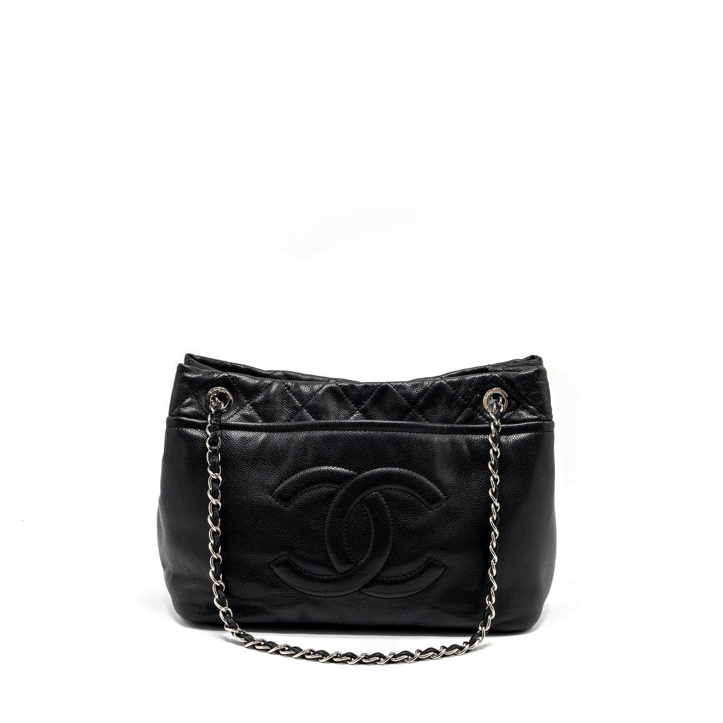 CHANEL MATTRESSES CHAIN TOTE BAG CAVIAR BLACK SHW
