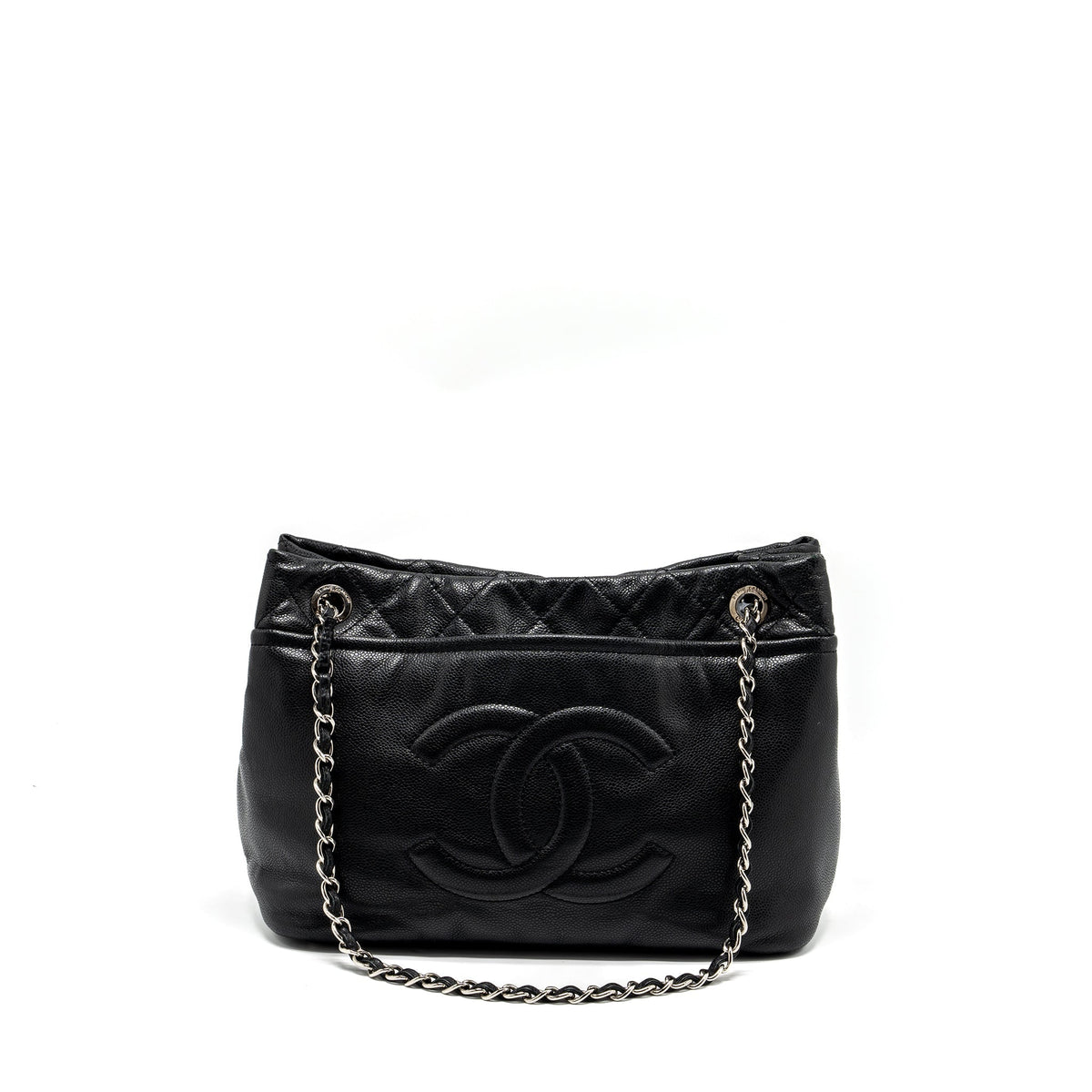 CHANEL MATTRESSES CHAIN TOTE BAG CAVIAR BLACK SHW