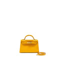 Hermes mini kelly II chèvre mysore jaune amber GHW