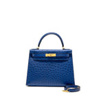 Hermes kelly 28 ostrich blue saphir GHW