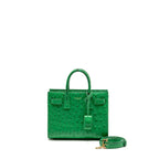 Saint Laurent/YSL Nano Sac de Jour Tote Ostrich Green GHW