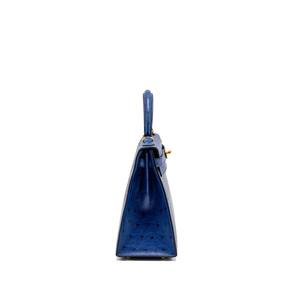 Hermes kelly 28 ostrich blue saphir GHW