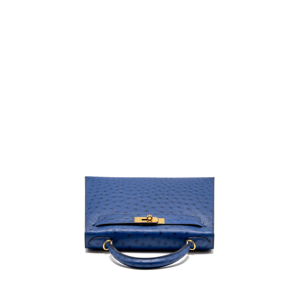 Hermes kelly 28 ostrich blue saphir GHW