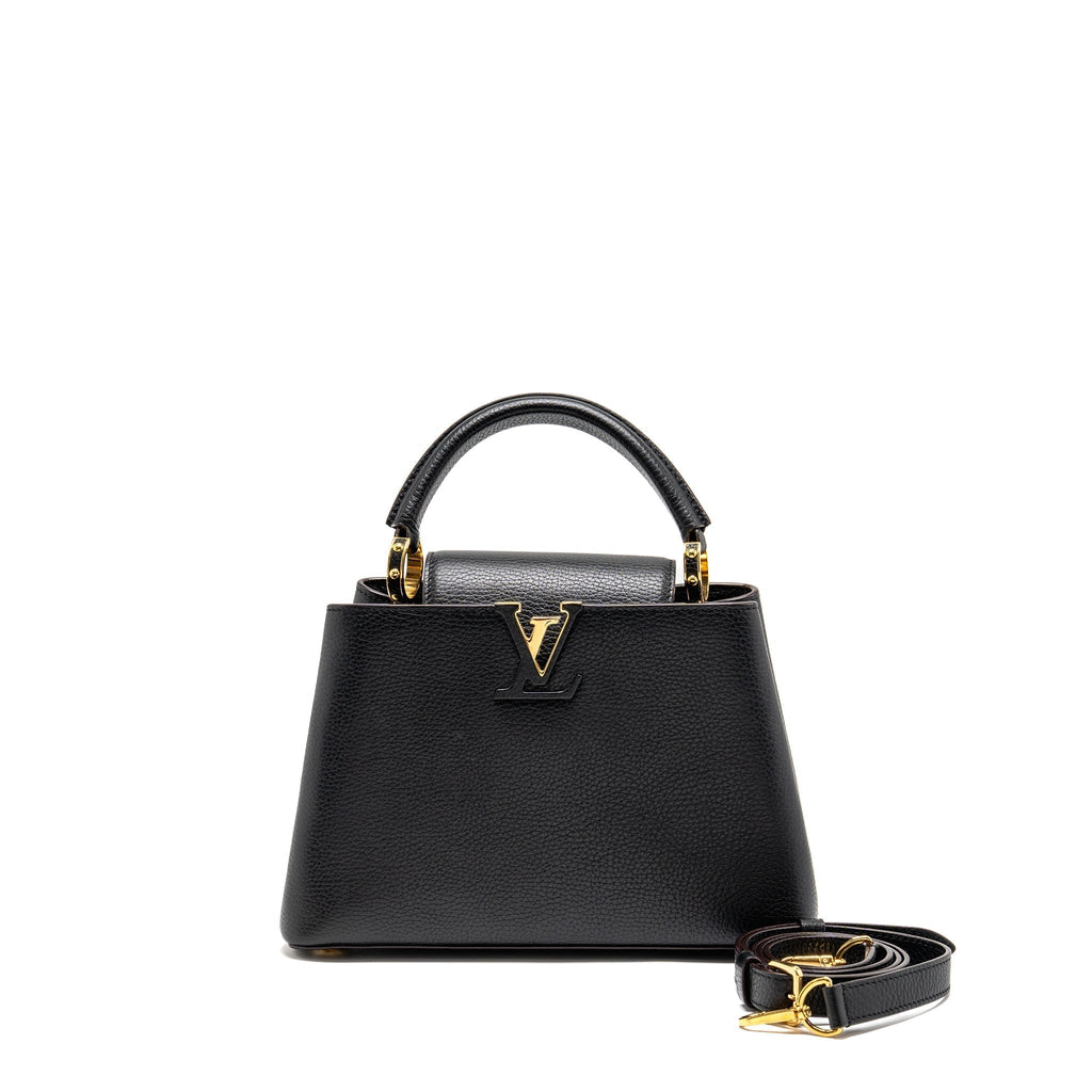 LOUIS VUITTON CAPUCINES BB CALFSKIN BLACK GHW