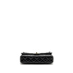 CHANEL 23A CLASSIC FLAP CLUTCH SHINY CALFSKIN BLACK GHW (MICROCHIP)