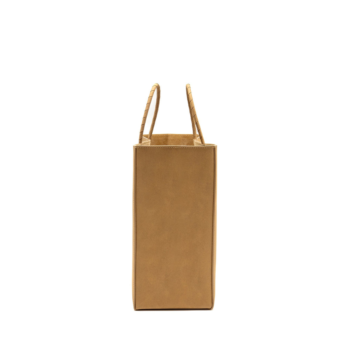 Bottega Veneta Small Raw Paper Leather Tote Bag Calfskin Kraft Beige