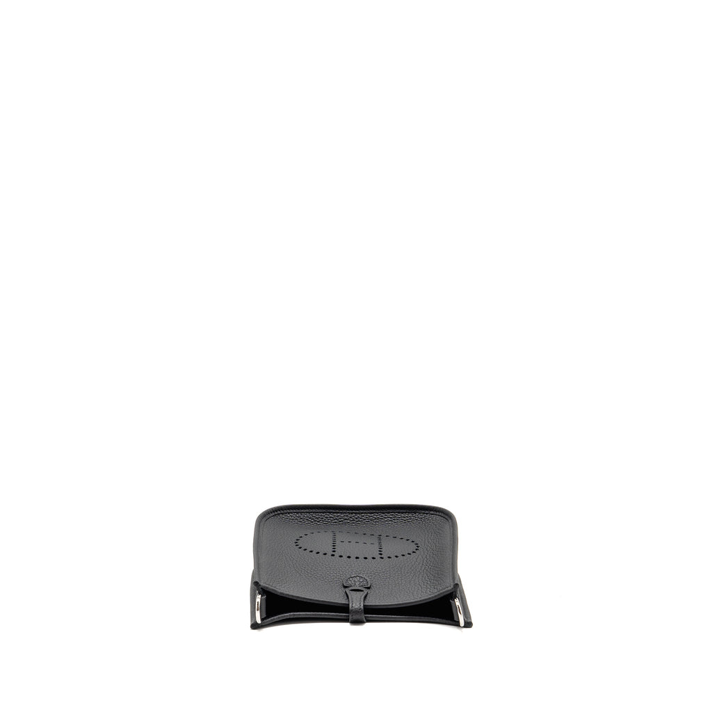 Hermes Mini Evelyne Clemence Black SHW