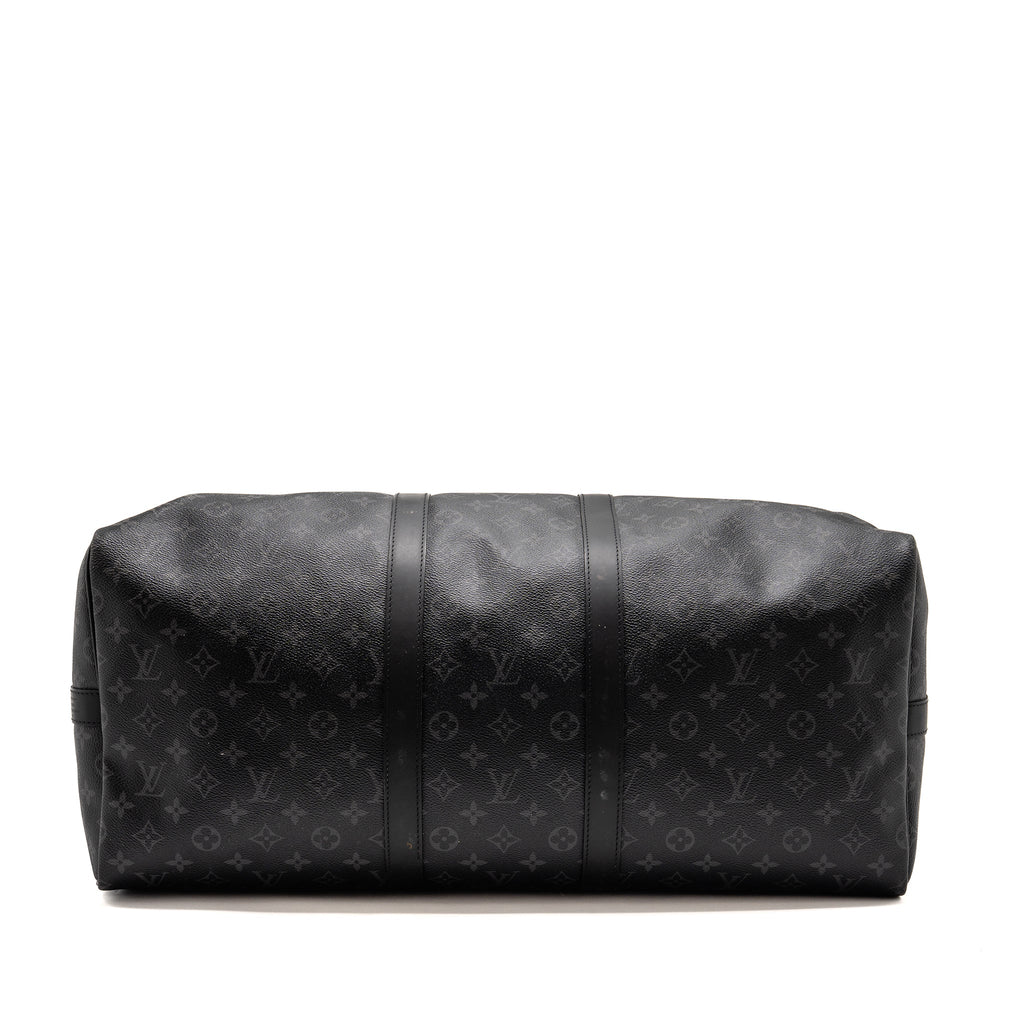 Louis Vuitton Keepall Bandoulière 55 Monogram Eclipse Coated Canvas Black SHW