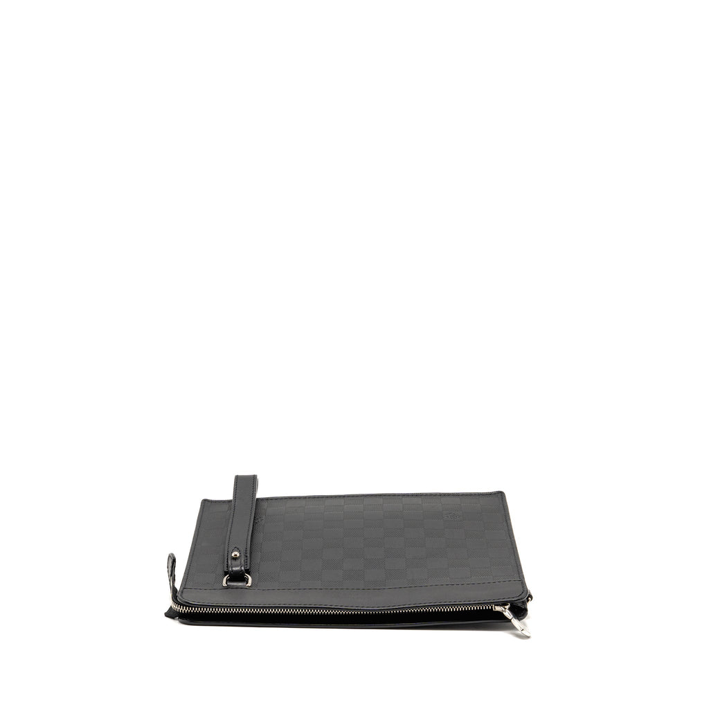 Louis Vuitton infini stand pouch/clutch damier canvas black SHW