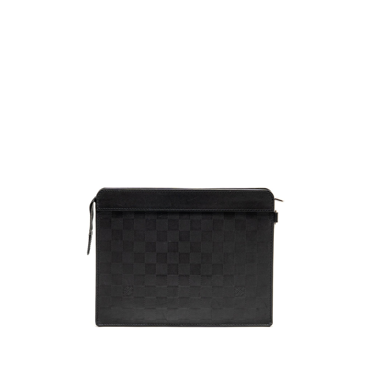 Louis Vuitton infini stand pouch/clutch damier canvas black SHW