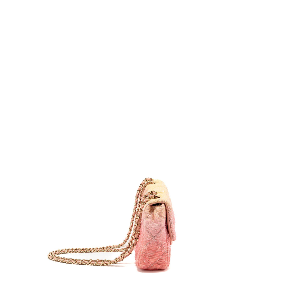 Chanel mini flap bag ombré sequin Pink LGHW