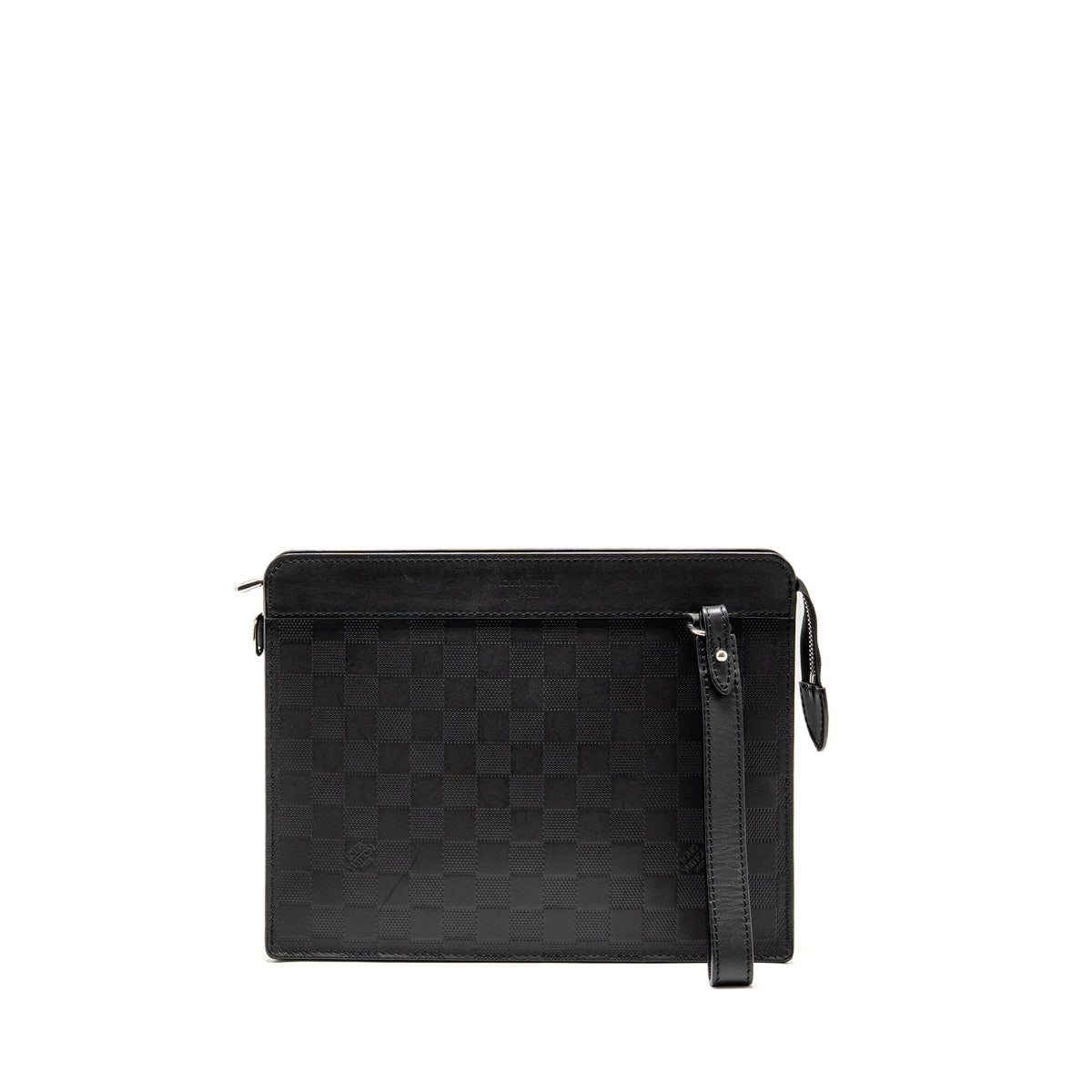Louis Vuitton infini stand pouch/clutch damier canvas black SHW