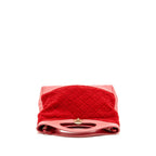 Chanel Large 31 Shopping Bag Shearling / Calfskin Dark Pink LGHW