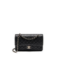 CHANEL MEDIUM CLASSIC DOUBLE FLAP BAG CAVIAR BLACK SHW