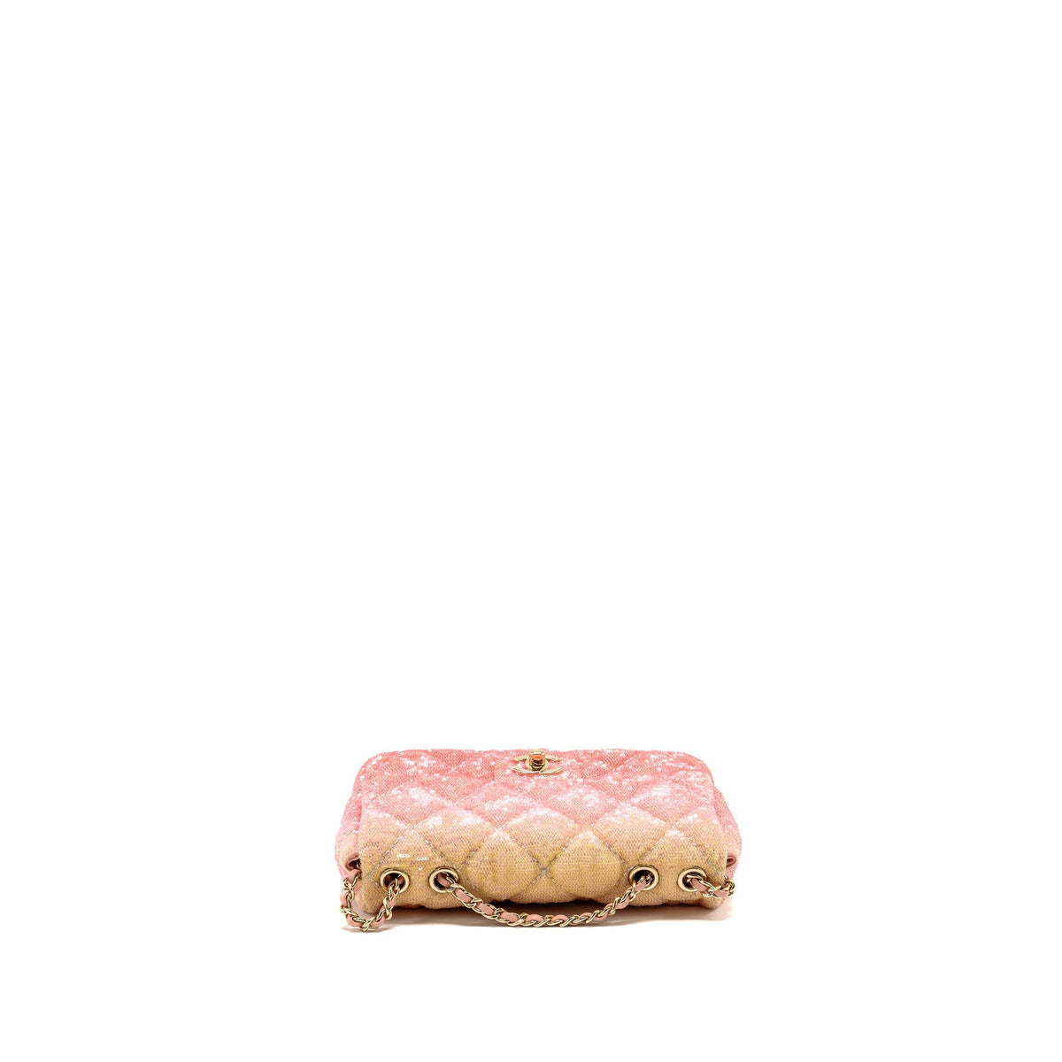 Chanel mini flap bag ombré sequin Pink LGHW