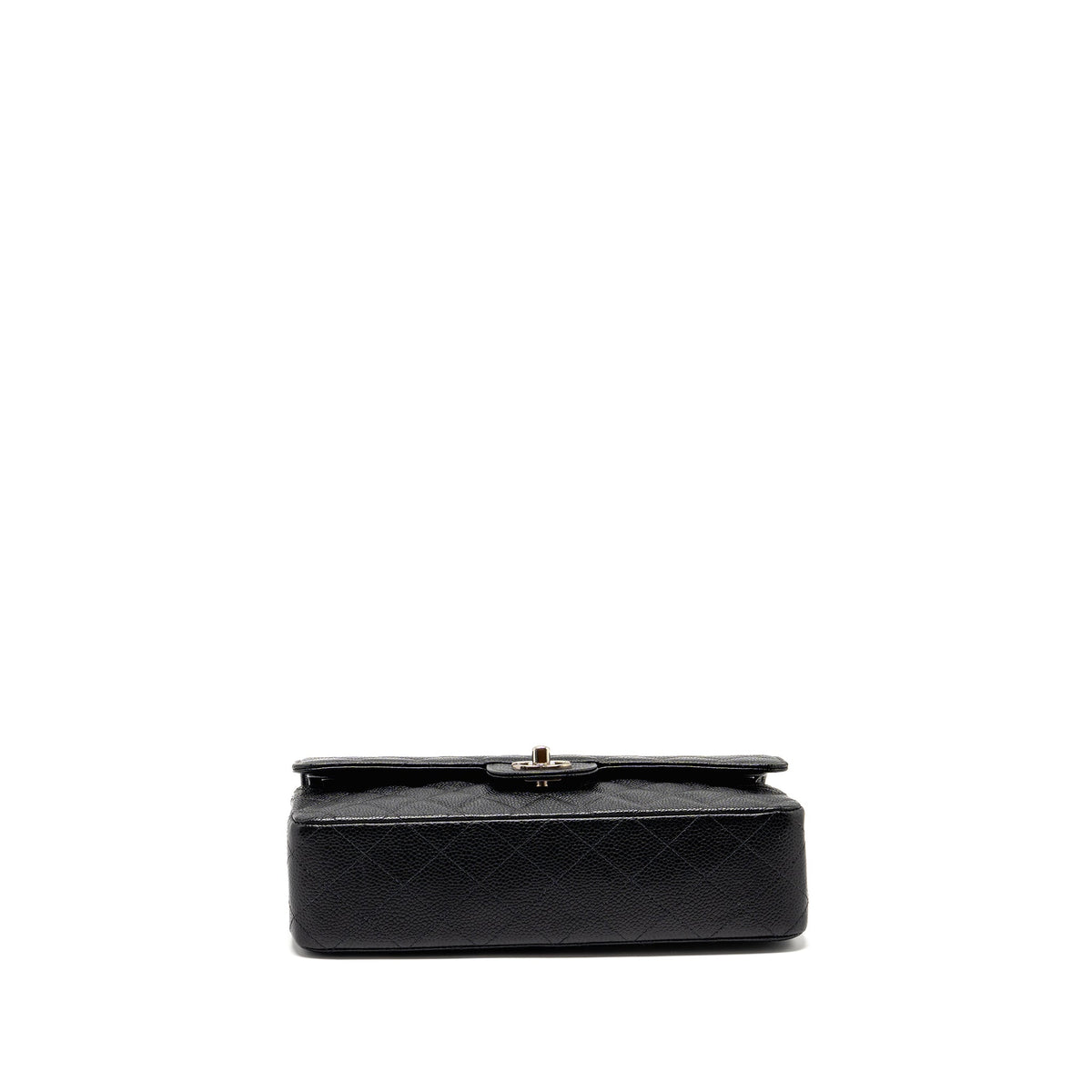CHANEL MEDIUM CLASSIC DOUBLE FLAP BAG CAVIAR BLACK SHW