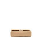 CHANEL MEDIUM CLASSIC DOUBLE FLAP BAG CAVIAR BEIGE SHW