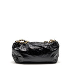 Chanel Vinyl Rock and Chain Bowler Bag Patent Black GHW