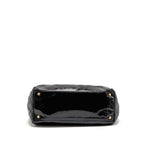 Chanel Vinyl Rock and Chain Bowler Bag Patent Black GHW