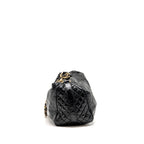 Chanel Vinyl Rock and Chain Bowler Bag Patent Black GHW