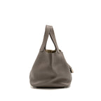 Hermes Picotin 22 Lock Bag Clemence Gris Etain SHW