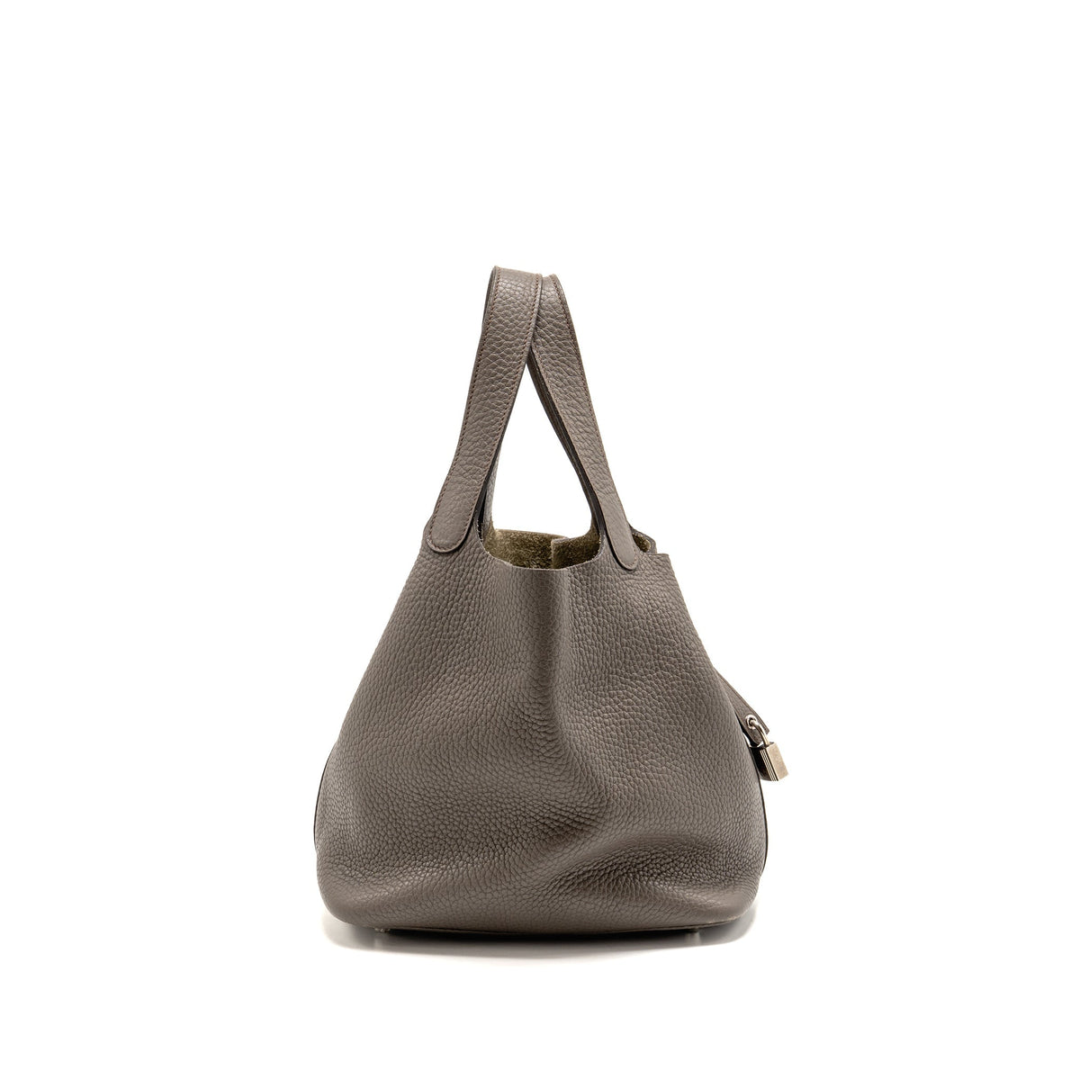 Hermes Picotin 22 Lock Bag Clemence Gris Etain SHW