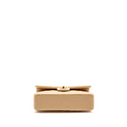 Chanel Medium Classic Double Flap Bag Lambskin Beige GHW (Microchip)