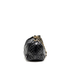 Chanel Vinyl Rock and Chain Bowler Bag Patent Black GHW