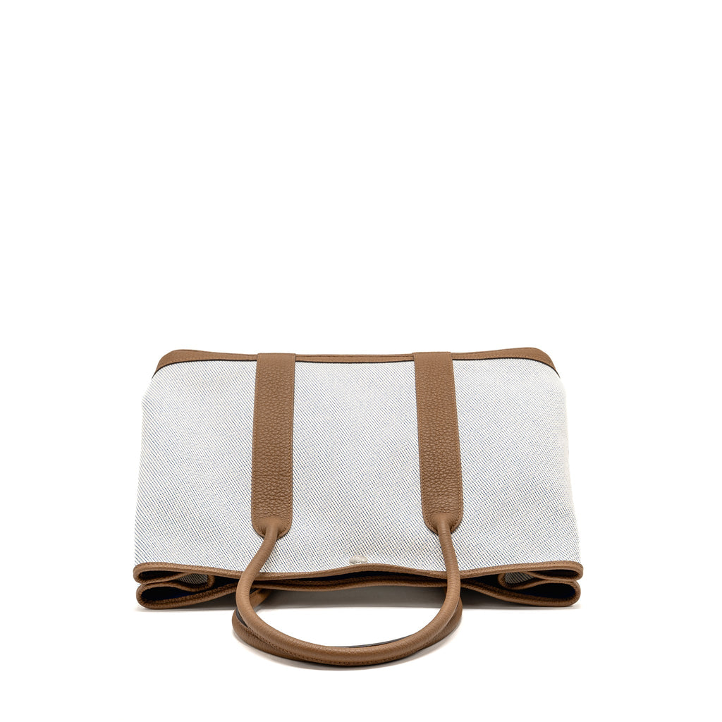 Hermes garden party 36 negonda/canvas ecru-bleu bill/alezan SHW