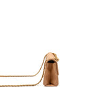 Chanel Detailed Chain CC Flap Bag Lambskin Dark Beige GHW (Microchip)