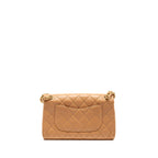 Chanel Detailed Chain CC Flap Bag Lambskin Dark Beige GHW (Microchip)