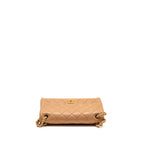 Chanel Detailed Chain CC Flap Bag Lambskin Dark Beige GHW (Microchip)