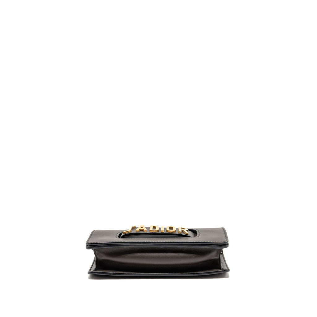 DIOR J’ADIOR FLAP BAG WITH CHAIN CALFSKIN DARK BROWN GHW